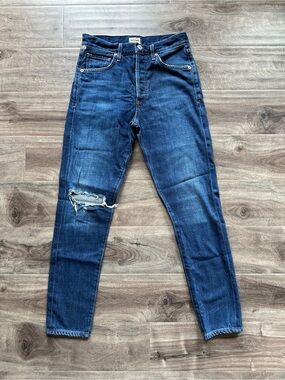 Citizens Of Humanity Liya Blue High Rise Classic Fit Crop Jeans 23